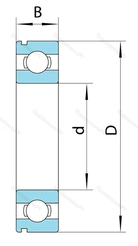 Шариковый однорядный подшипник 50316 (6316 N) в Курске