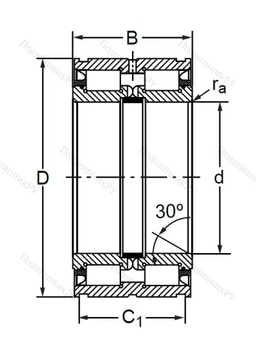 Двухрядный роликовый подшипник SL 04 5024 ZZNR в Курске