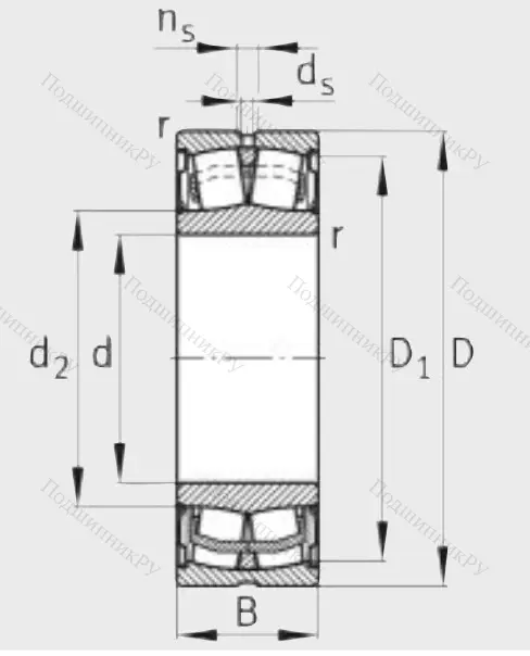 Сферический роликовый подшипник WS 22215 E 1 XL 2RSR (WS 22215 E 1 XL 2RSR)