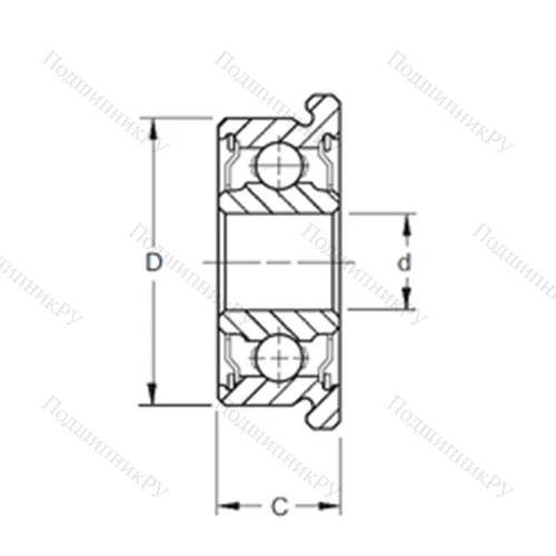 Подшипник шариковый радиальный F 61703-2RS