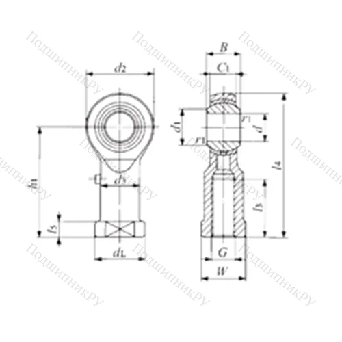 Подшипник скольжения сферический PHS 12 от производителя  IKO