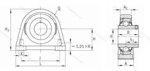 Подшипниковый узел RSHEY 30 XL N в Курске