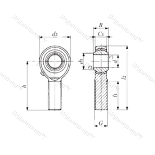 Подшипник скольжения сферический POS 14