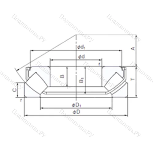 Подшипник роликовый упорно-радиальный 29424EX от производителя  NACHI Подшипник роликовый упорно-радиальный 29424EX от производителя  NACHI