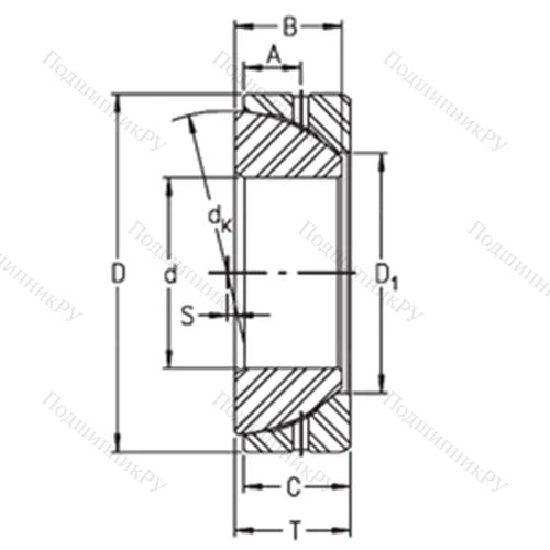 Подшипник скольжения сферический GE 90SX