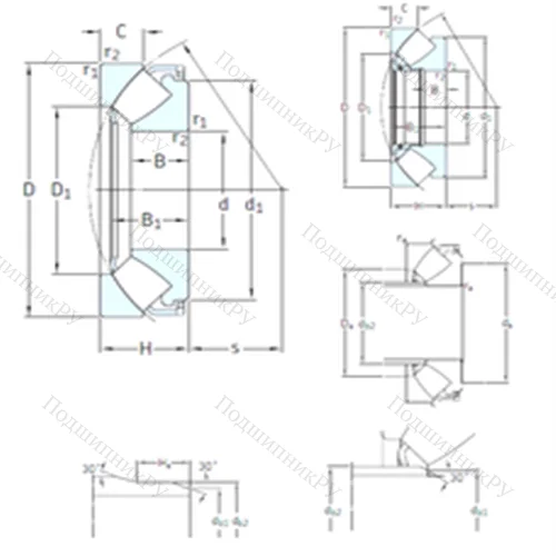Подшипник роликовый упорно-радиальный 29317E от производителя  SKF