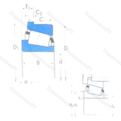 Подшипник роликовый радиально-упорный JL 724348/JL 724314B
