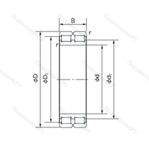 Подшипник роликовый радиальный RB 4852