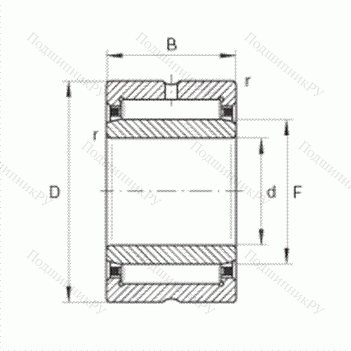Подшипник роликовый игольчатый NA 4920 от производителя  INA Подшипник роликовый игольчатый NA 4920 от производителя  INA