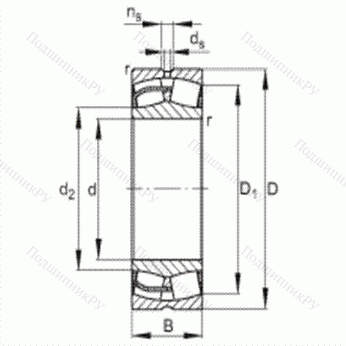 Подшипник роликовый самоустанавливающийся 23044-E 1 от производителя  FAG Подшипник роликовый самоустанавливающийся 23044-E 1 от производителя  FAG