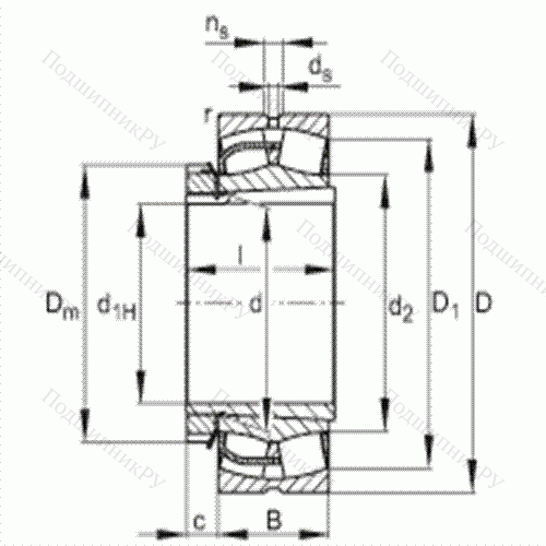 Подшипник роликовый самоустанавливающийся 23152-E 1-K + H 3152X от производителя  FAG Подшипник роликовый самоустанавливающийся 23152-E 1-K + H 3152X от производителя  FAG