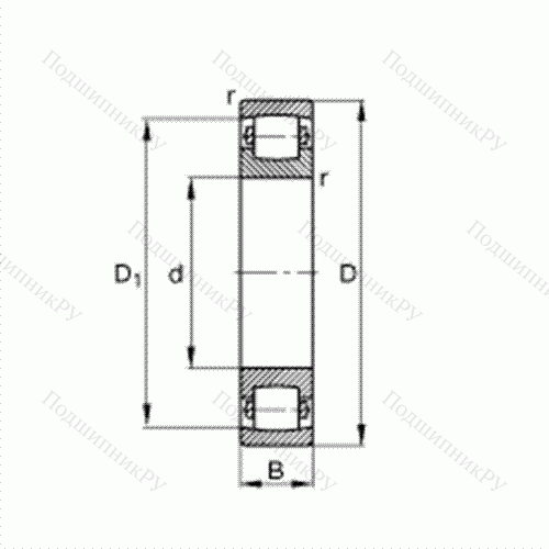 Подшипник роликовый однорядный сферический 20252-MB от производителя  FAG Подшипник роликовый однорядный сферический 20252-MB от производителя  FAG