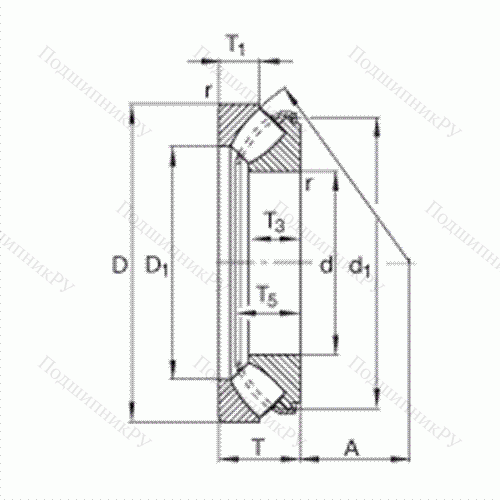 Подшипник роликовый упорно-радиальный сферический 29432-E 1 от производителя  FAG Подшипник роликовый упорно-радиальный сферический 29432-E 1 от производителя  FAG