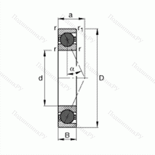Подшипник шпиндельный HCB 71930-E-T-P 4S от производителя  FAG Подшипник шпиндельный HCB 71930-E-T-P 4S от производителя  FAG