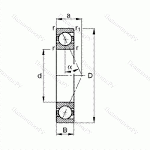 Подшипник шпиндельный B 7230-E-T-P 4S от производителя  FAG Подшипник шпиндельный B 7230-E-T-P 4S от производителя  FAG