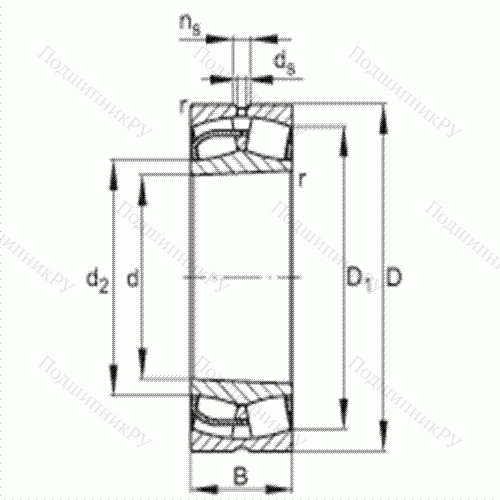 Подшипник роликовый самоустанавливающийся 24044-E 1-K 30 от производителя  FAG Подшипник роликовый самоустанавливающийся 24044-E 1-K 30 от производителя  FAG