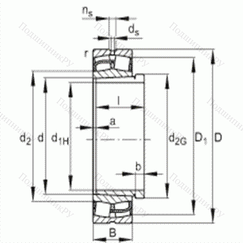 Подшипник роликовый самоустанавливающийся 24060-E 1-K 30 + AH 24060 от производителя  FAG Подшипник роликовый самоустанавливающийся 24060-E 1-K 30 + AH 24060 от производителя  FAG