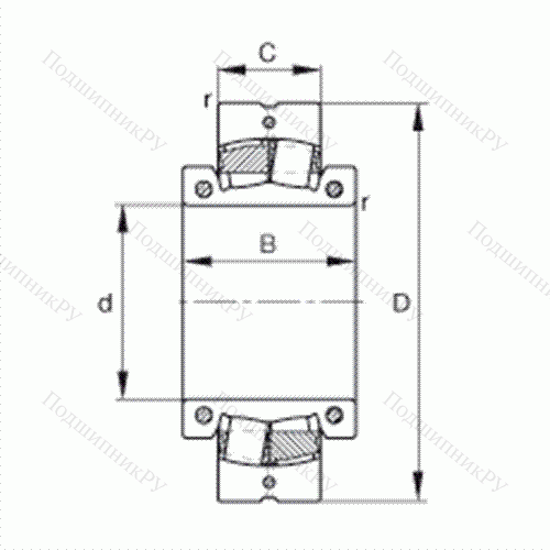 Подшипник роликовый самоустанавливающийся раздельный 231SM 220-MA от производителя  FAG Подшипник роликовый самоустанавливающийся раздельный 231SM 220-MA от производителя  FAG