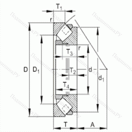 Подшипник роликовый упорно-радиальный сферический 293/560-E-MB от производителя  FAG Подшипник роликовый упорно-радиальный сферический 293/560-E-MB от производителя  FAG