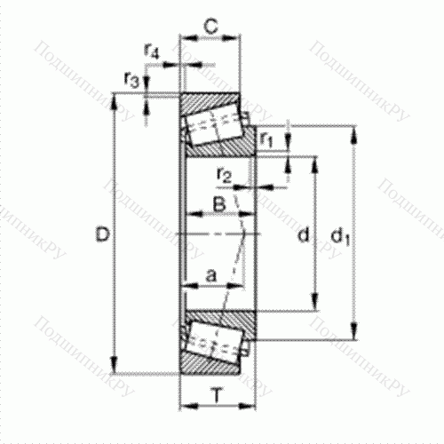 Подшипник роликовый конический KM 802048-M 802011 от производителя  FAG Подшипник роликовый конический KM 802048-M 802011 от производителя  FAG